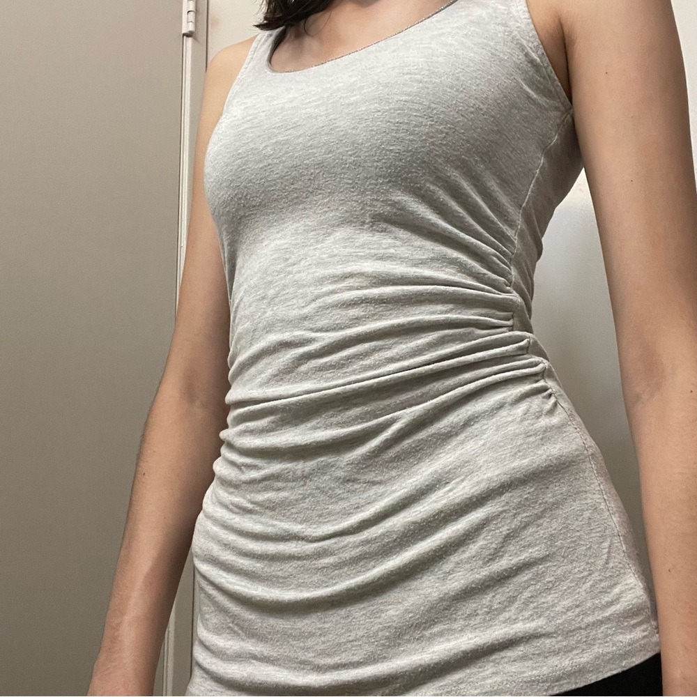 White House Black Market Light Gray Tank Top